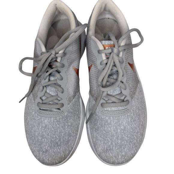 Nike Flex Contact Running Shoes Women 8 Gray Swoosh Logo Jogging Sporty Athletic - Picture 3 of 12